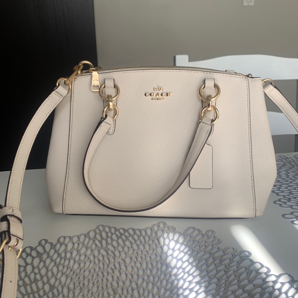 Cream Coach purse
